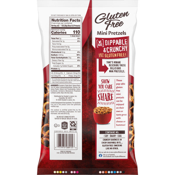 Snyder's of Hanover Gluten Free Mini Pretzels