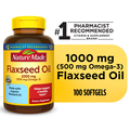 Nature Made Flaxseed Oil 1000 mg Softgels