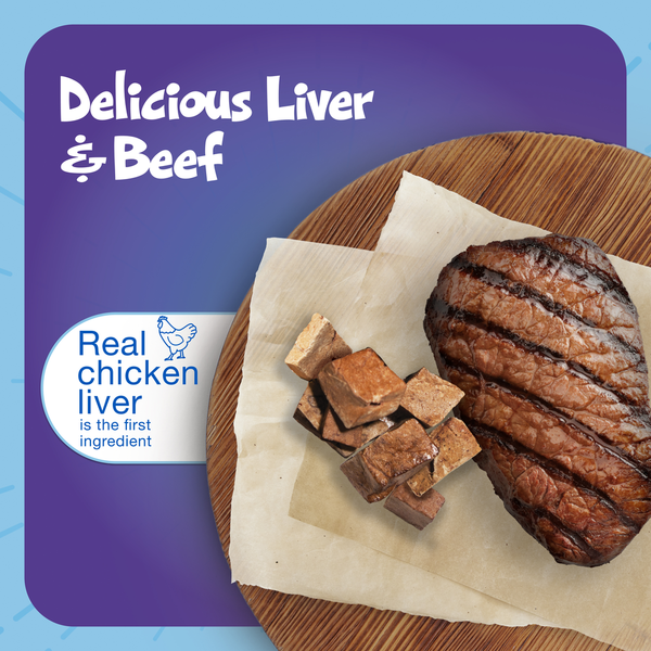 Blue Buffalo Bursts Crunchy Cat Treats, Chicken Liver and Beef