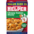 Helper Cheesy Italian Shells, Value Size, 9.9 Ounces Box.
