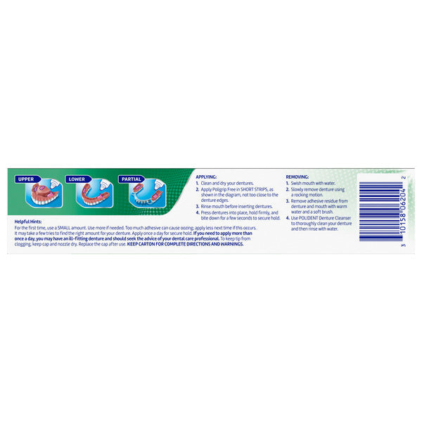 Poligrip Additive Free Denture Adhesive Cream
