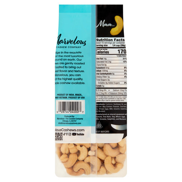 Marvelous Roasted Salted Cashews