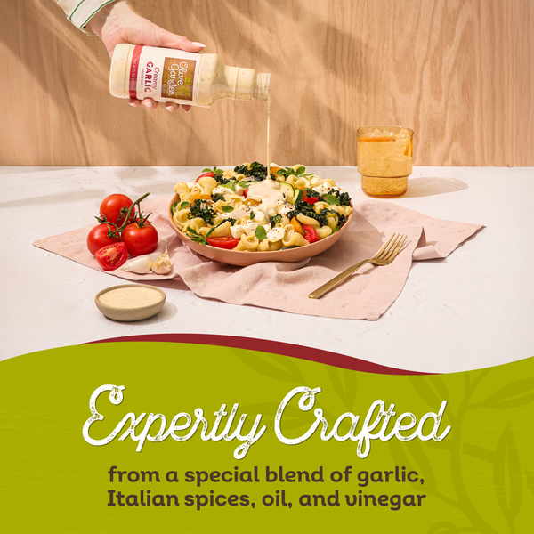 OLIVE GARDEN Creamy Garlic Dressing 16 fl. oz. Bottle