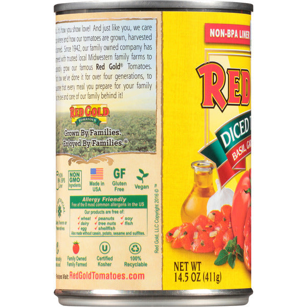 Red Gold Basil, Garlic & Oregano Diced Tomatoes