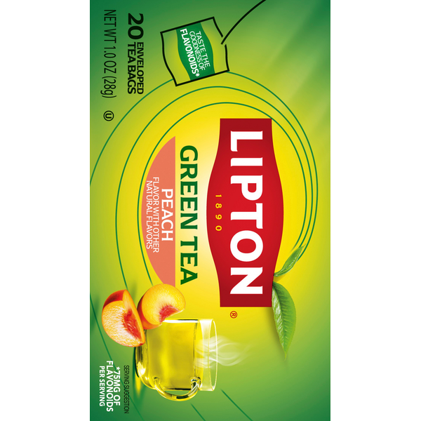 Lipton Tea Bags Peach Green Tea
