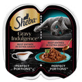 SHEBA PERFECT PORTIONS Gravy Indulgence Beef Entree in Extra Gravy Twin-Pack Trays