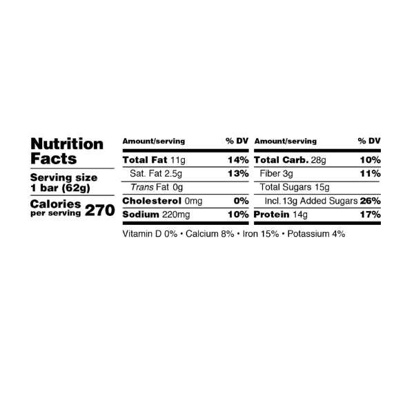 Kate's Real Food Snickerdoodle Protein Bar