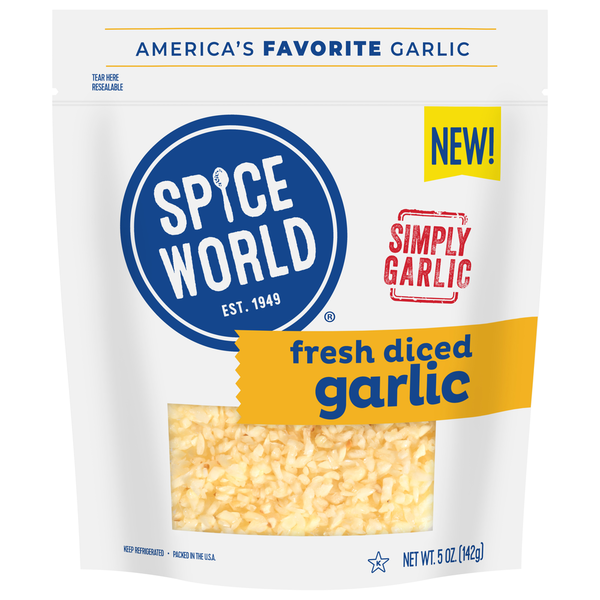 Spice World Garlic, Diced, Fresh