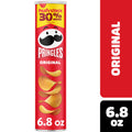 Pringles Original Potato Crisps Party Stack Can, Original Flavor, 6.8 oz Snack Chips on White Background