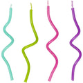 Wilton Curly Neon Birthday Candle Set, 12-Count