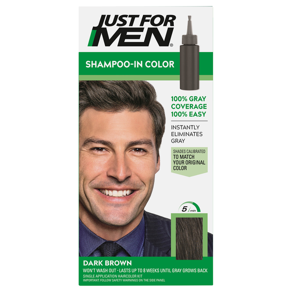 Just For Men Touch of Gray Multiple Application Kit, Mustache & Beard, Dark Brown & Black B-45/55