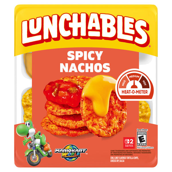 Lunchables Spicy Nachos with Chili Lime Flavored Tortilla Chips, Cheese Dip & Salsa