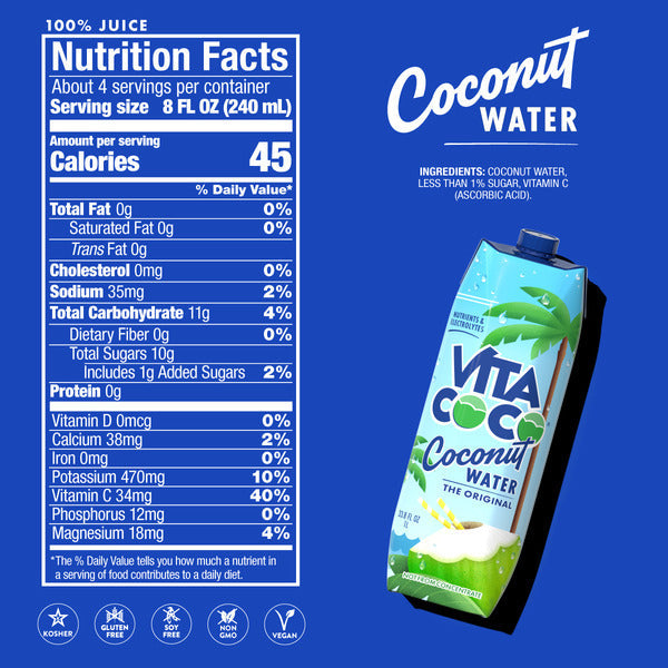 Vita Coco Coconut Water, Pure
