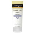 Neutrogena Sheer Zinc Sunscreen Lotion SPF 50 on a white background