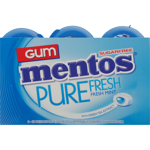 Mentos Gum, Sugarfree, Fresh Mint
