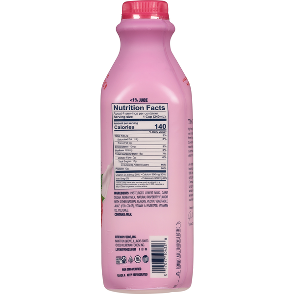 Lifeway Kefir, Cultured, Raspberry
