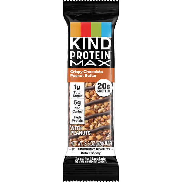 KIND Protein MAX Crispy Chocolate Peanut Butter Snack Bars, 1 Bar