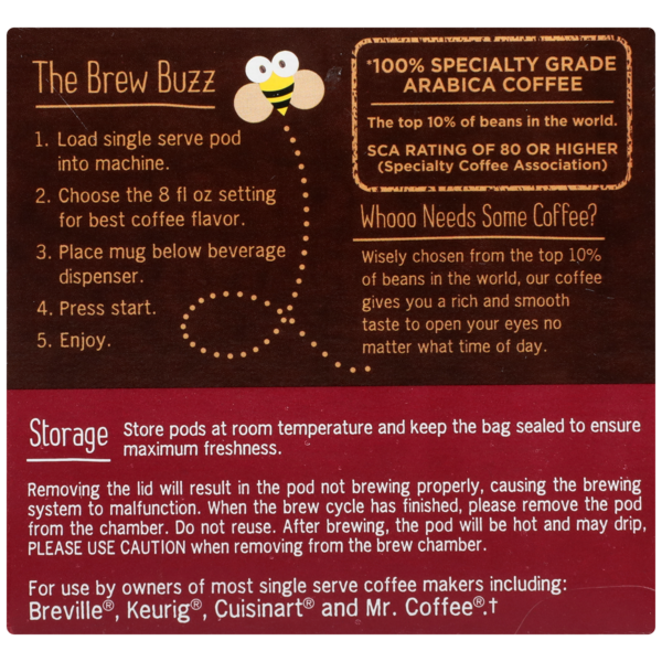 Wide Awake Mild Roast Breakfast Blend Decaffeinated 100% Arabica Coffee Single Serve Pods