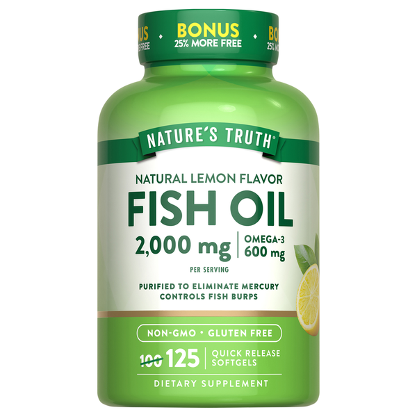Nature's Truth Fish Oil Lemon Flavor Softgel