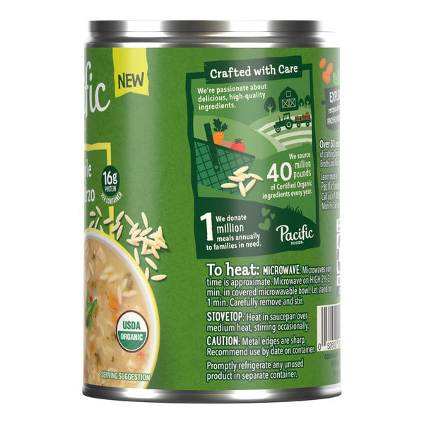 Pacific Foods Organic Greek-Style Chicken Orzo Soup With Lemon and Herb