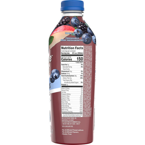 Bolthouse Farms 100% Fruit Juice Smoothie, Blue Goodness
