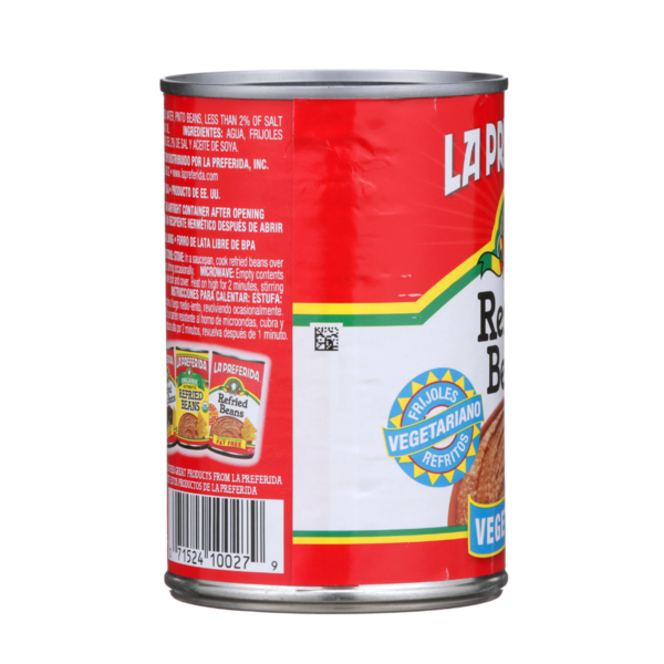 La Preferida Vegetarian Refried Beans, Lard-Free