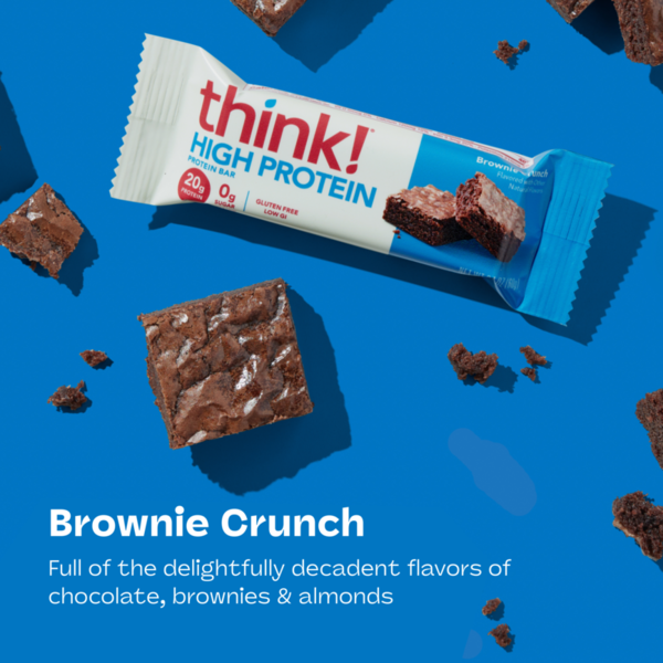 think! High Protein Bar, 20g Protein, Brownie Crunch