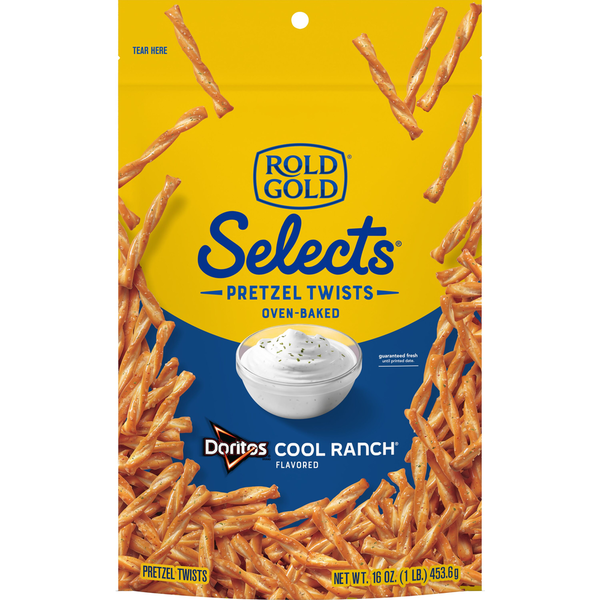 ROLD GOLD Selects Pretzels Twists Oven Baked Doritos Cool Ranch Flavored 16 Oz