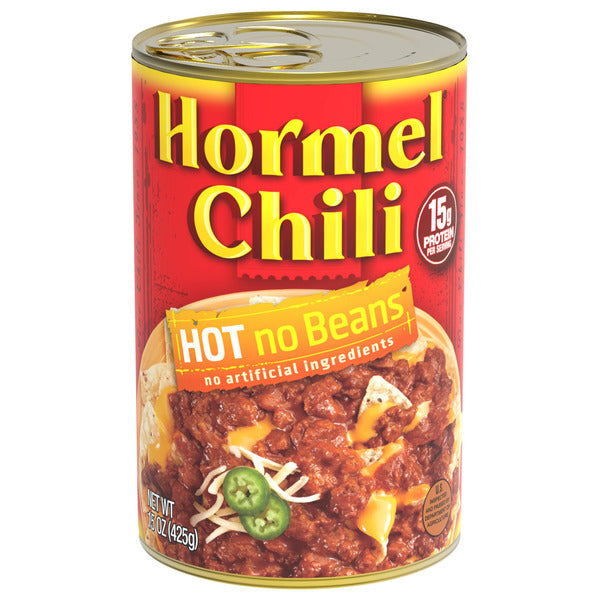 Hormel Chili Hot No Beans, 15 OZ