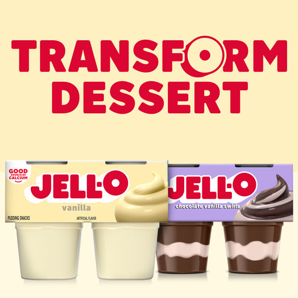 Jell-O Original Vanilla Refrigerated Pudding Cup Snacks