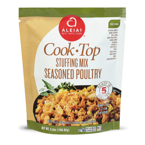 Aleia's Cook-Top Stuffing Mix, Seasoned Poultry, Gluten Free, Dairy Free
