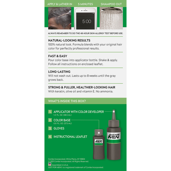 Just For Men Haircolor Kit, Shampoo-in Color, Light Brown H-25