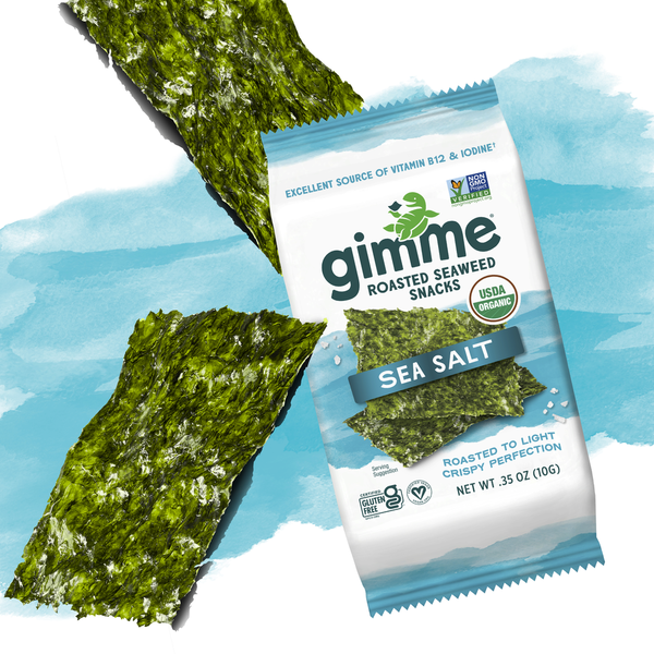 gimMe Seaweed Snacks, Roasted, Organic, Sea Salt