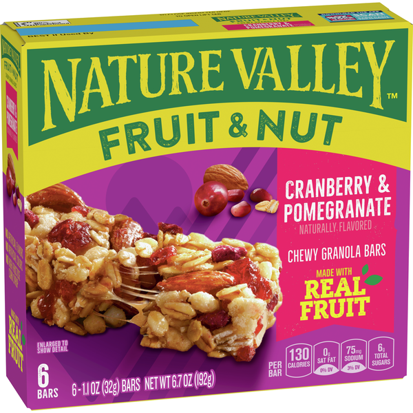 Nature Valley Cranberry Pomegranate Chewy Fruit and Nut Granola Bars