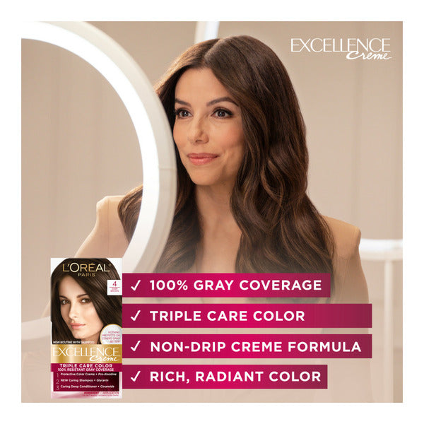 L'Oreal Creme Permanent Triple Care Hair Color, 7.5A Medium Ash Blonde