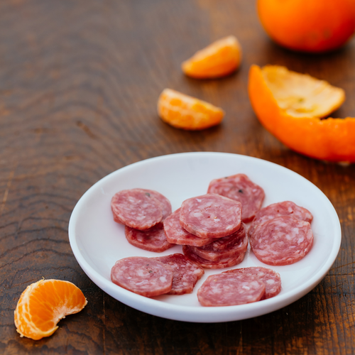 Applegate Organics Organic Uncured Genoa Salami Bites Snack Bag, 7g of protein