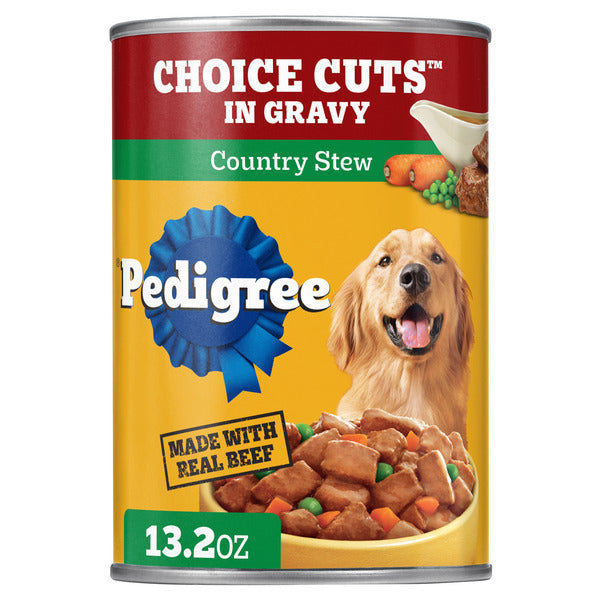Pedigree Choice Cuts In Gravy Adult Canned Wet Dog Food Country Stew, 13.2 oz. Can