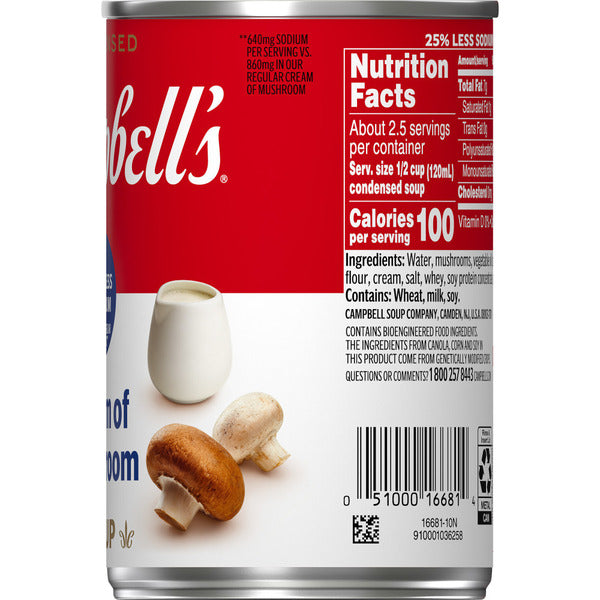 Campbell's 25% Less Sodium Cream of Mushroom Soup