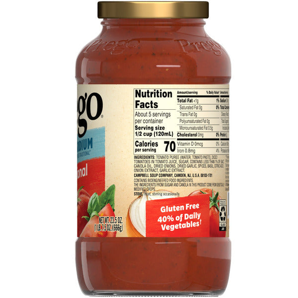 Prego Traditional Lower Sodium Pasta Sauce