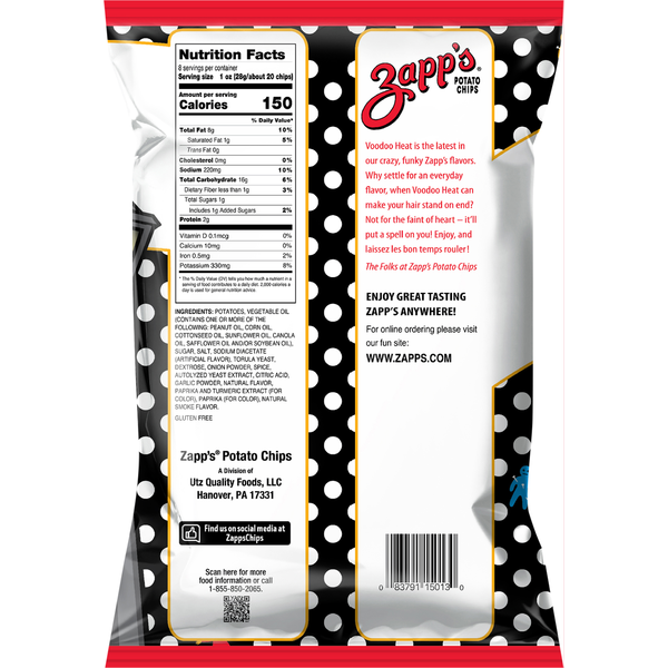 Zapp's Potato Chips, Voodoo Heat, New Orleans Kettle Style