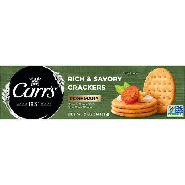 Carr's Rosemary Crackers, Baked Snack Crackers, 5 oz