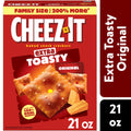 Cheez-It Extra Toasty Cheese Crackers, Baked Snack Crackers, Family Size, 21 oz