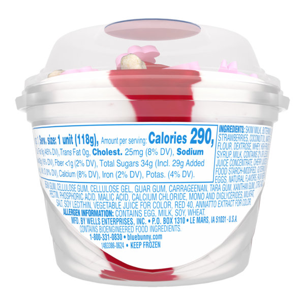 Blue Bunny Strawberry Shortcake Load'd Sundaes, 5.5 fl oz