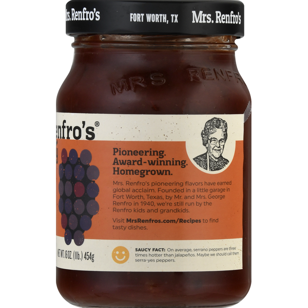 Mrs. Renfro's Salsa, Blackberry Serrano, Med Hot