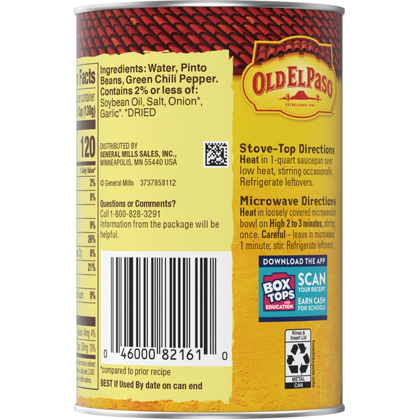 Old El Paso Green Chiles Refried Beans