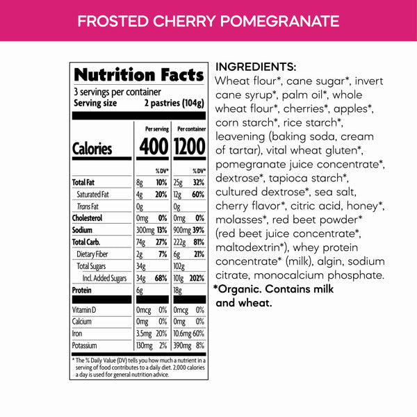Nature's Path Frosted Cherry Pomegranate Toaster Pastries