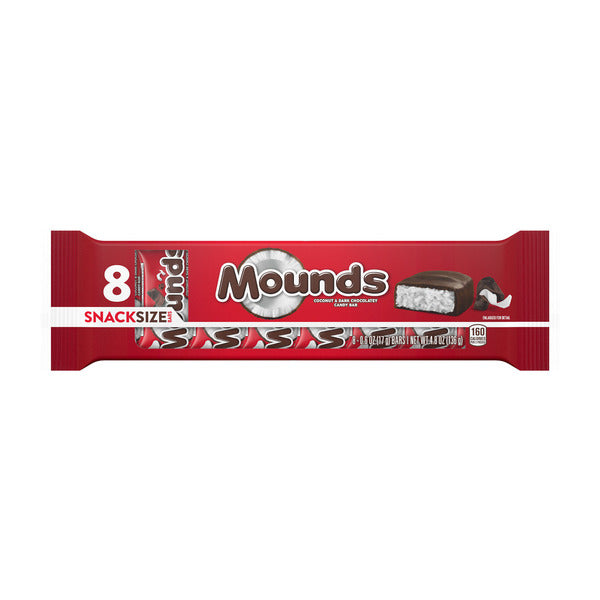 MOUNDS Coconut and Dark Chocolatey Snack Size, Candy Bars, 0.6 oz (8 Count)