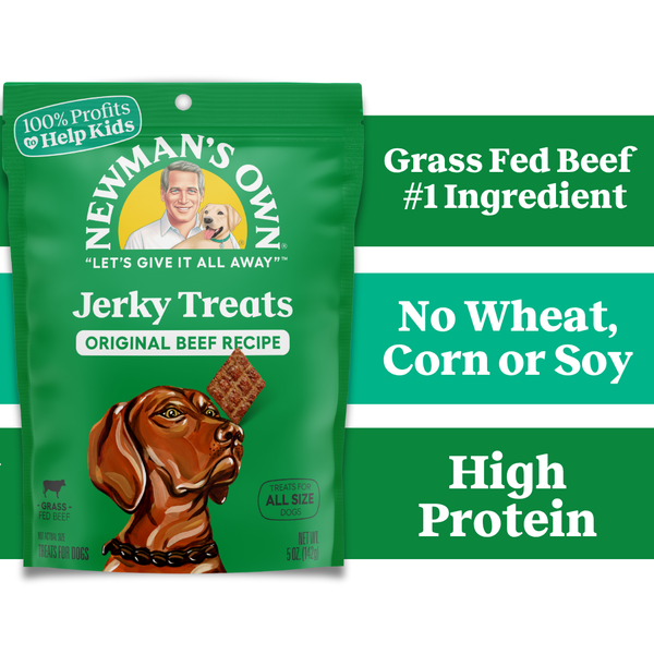 Newman's Own Original Beef Recipe Jerky Treats Treats for Dogs
