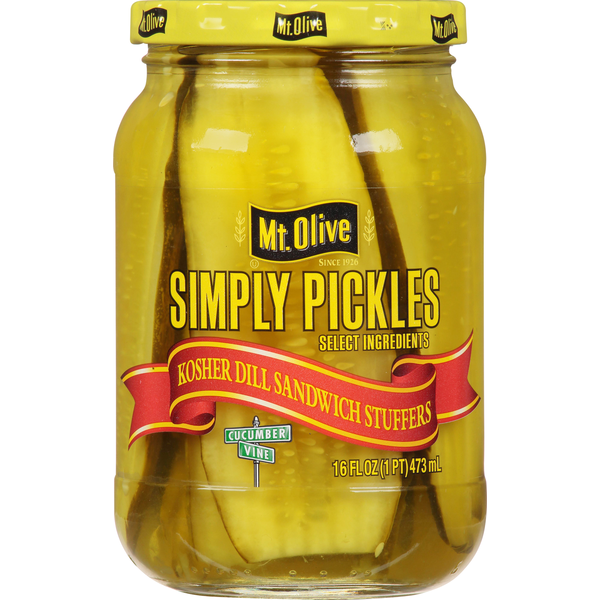 Mt. Olive Pickles, Kosher Dill, Sandwich Stuffers