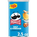 Pringles salt and vinegar chips can with cartoon characters on a white background